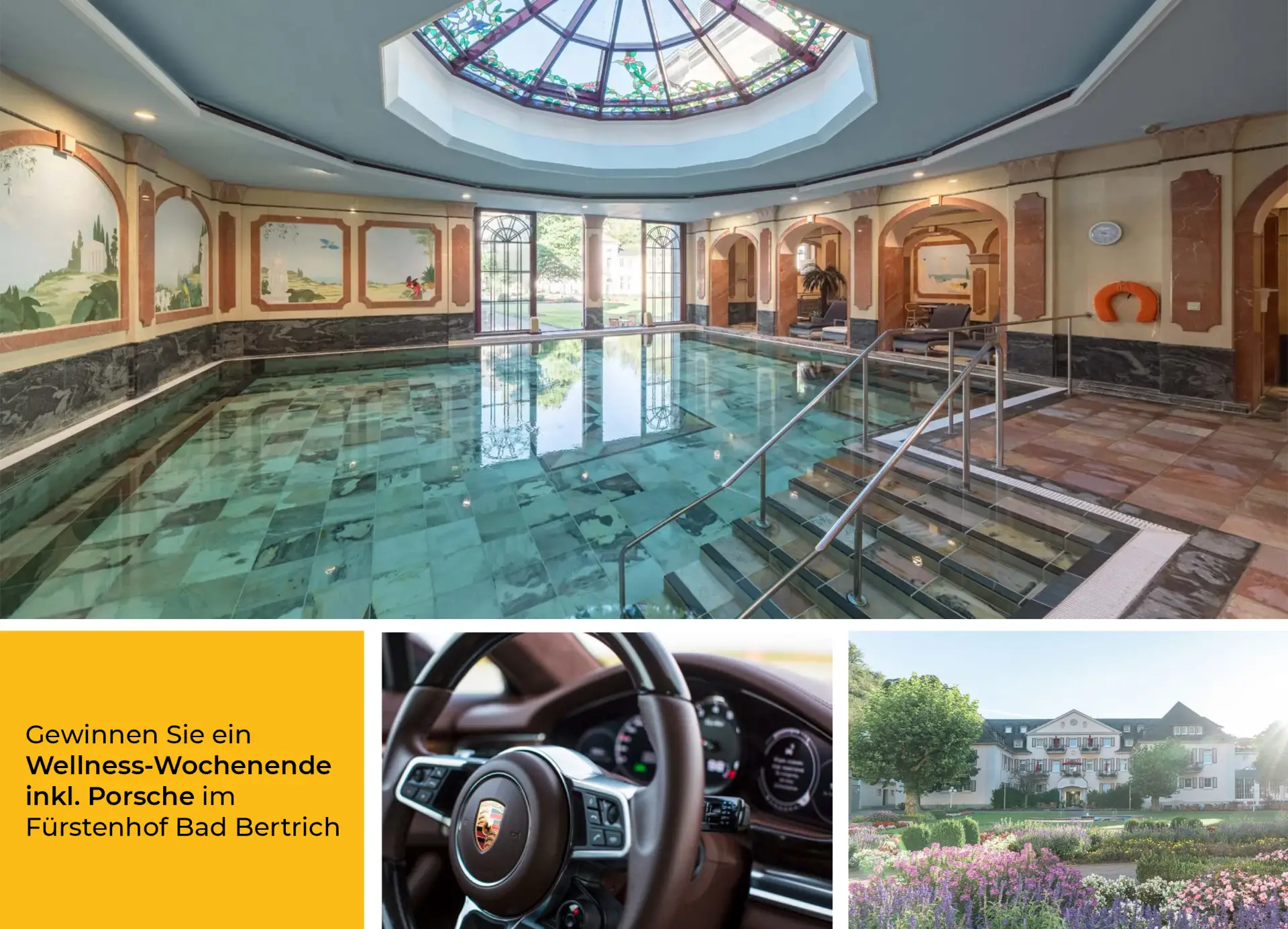 Möbel Schmitz Gewinnspiel – Fürstenhof Bad Bertrich & Porsche für ein Wochenende im April